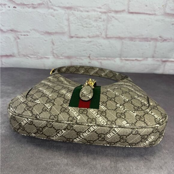 Gucci x Balenciaga Hacker Project Web Jackie 1961 GG Supreme Bag - Picture 6 of 12